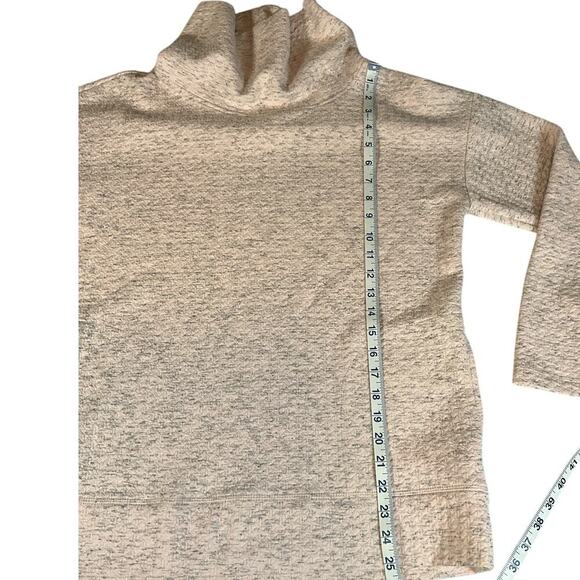 RBX Cowl Neck Heavy Knit Quilted Tunic Pullover Light Pink Sz Med Front Pockets - Picture 12 of 13